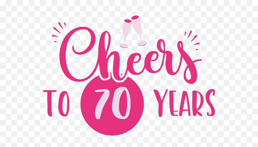 70th Birthday Cheers Chic Pink Gift Idea Greeting Card - Cheers To 70 Years Png Emoji,Cheers Emoticon Facebook Code