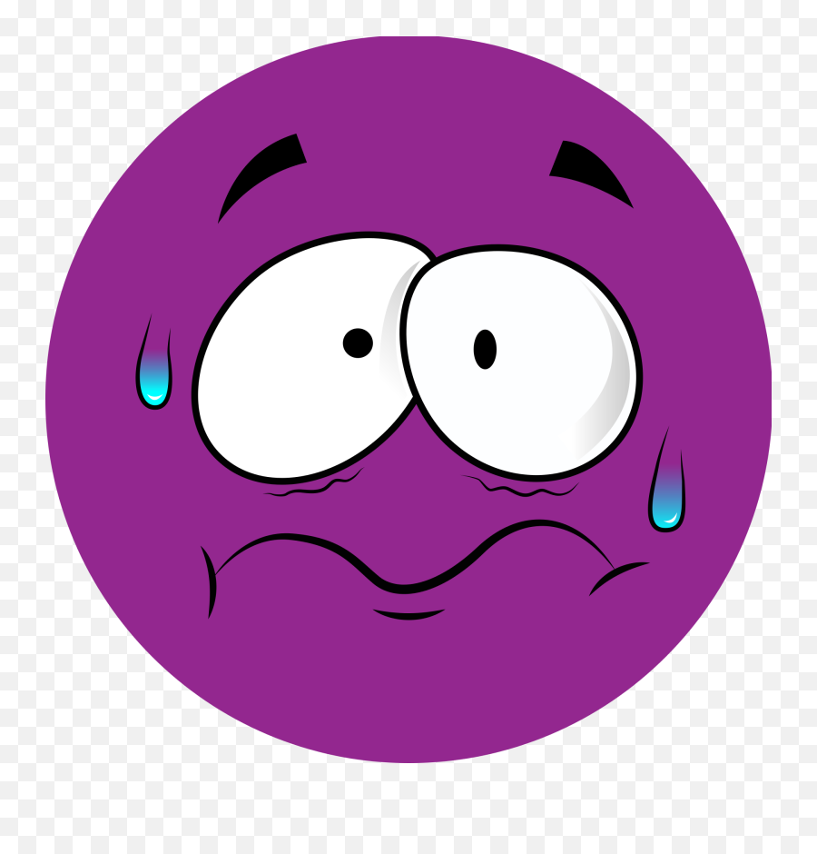 How To Get Rid Of Anxious Feelings - Purple Afraid Face Clipart Emoji,Anxious Emoticon