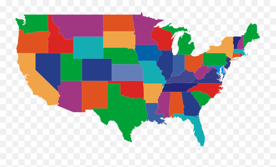 3221x1777 - Colorful Us Map Png Emoji,United States Emoji Map