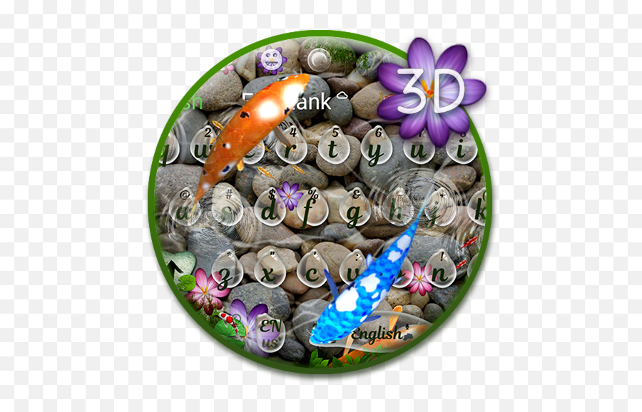 3d Lively Koi Fish Keyboard Theme Pc - Aquarium Fish Emoji,Emojis Ios Fish
