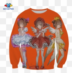 Sonspee 3d Magic Kinomoto Sakura Anime Sweatshirt New Men Emoji,Anime Emotion Faces On 3d