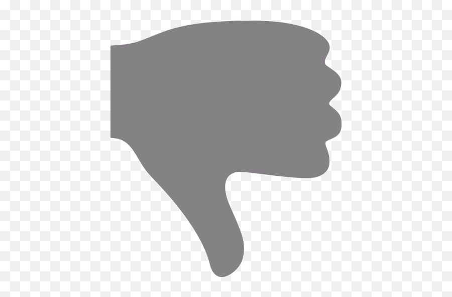 Gray Thumbs Down Icon - Free Gray Hand Icons Transparent Thumbs Down Icon Png Emoji,Dislike Emoticon