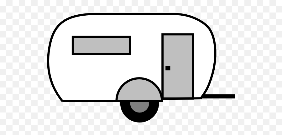 Transparent Camper Silhouette - Clip Art Library Trailer Clipart Emoji,Camping Trailer Emoji