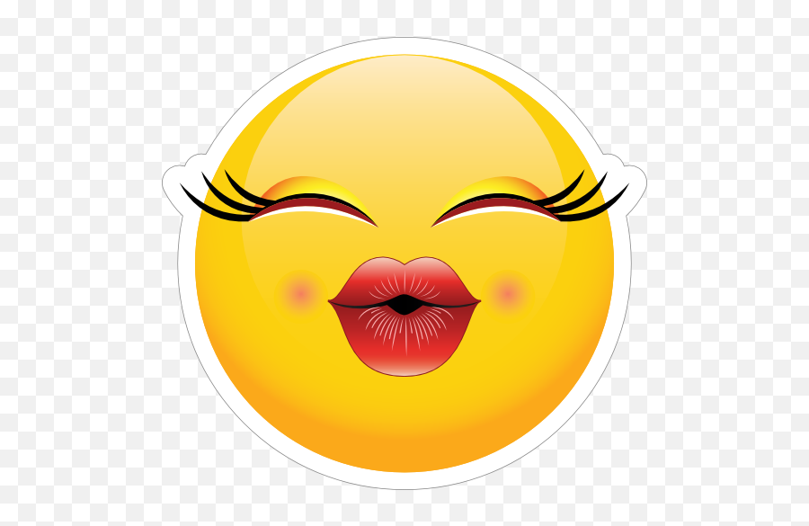 Cute Puckered Lips Emoji Sticker - Sticker Kiss Lips Emoji,Clench Teeth Emoji