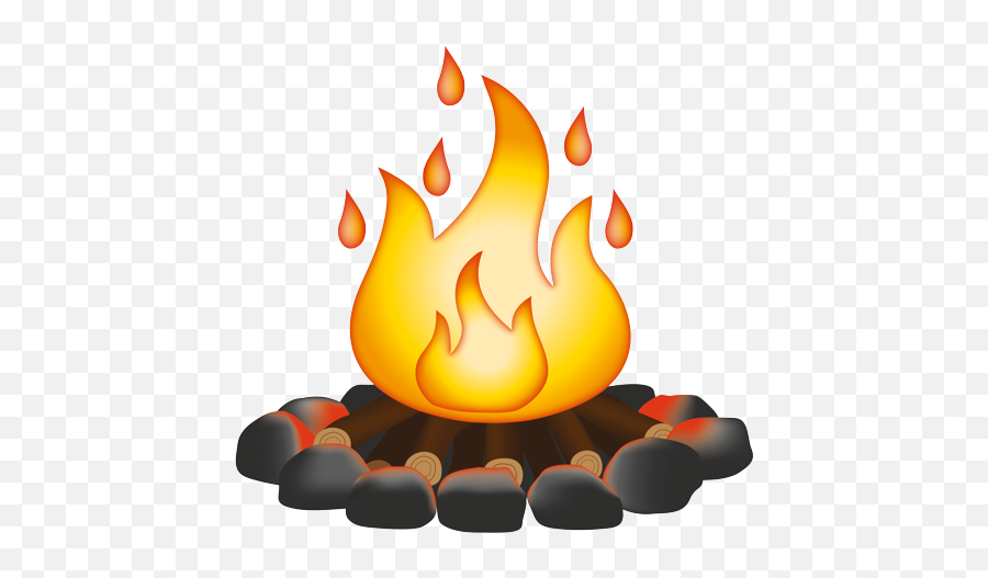 Campfire - Vertical Emoji,Is There A Campfire Emoji