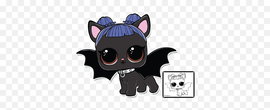Cute Coloring Pages Lol Dolls Lol - Lol Surprise Pets Bat Emoji,Animal Jam Surprised Emoji