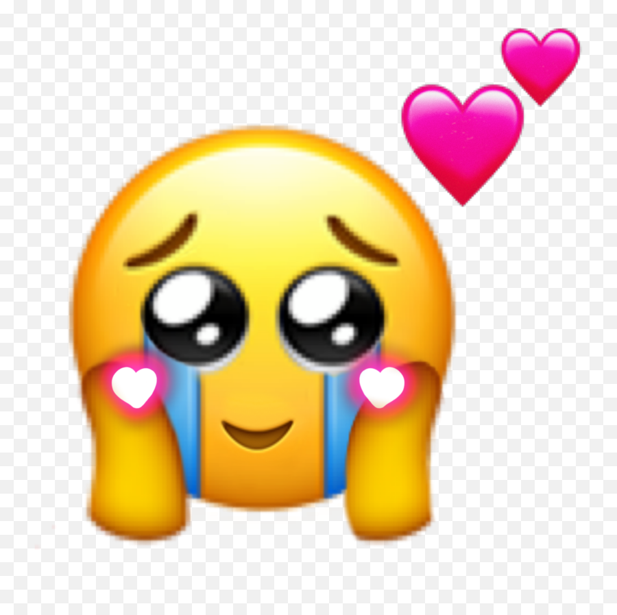 Emoji Hearts Love Cry Tears Sticker By Makoto - Uwu Emoji Png,Crying Emoticon