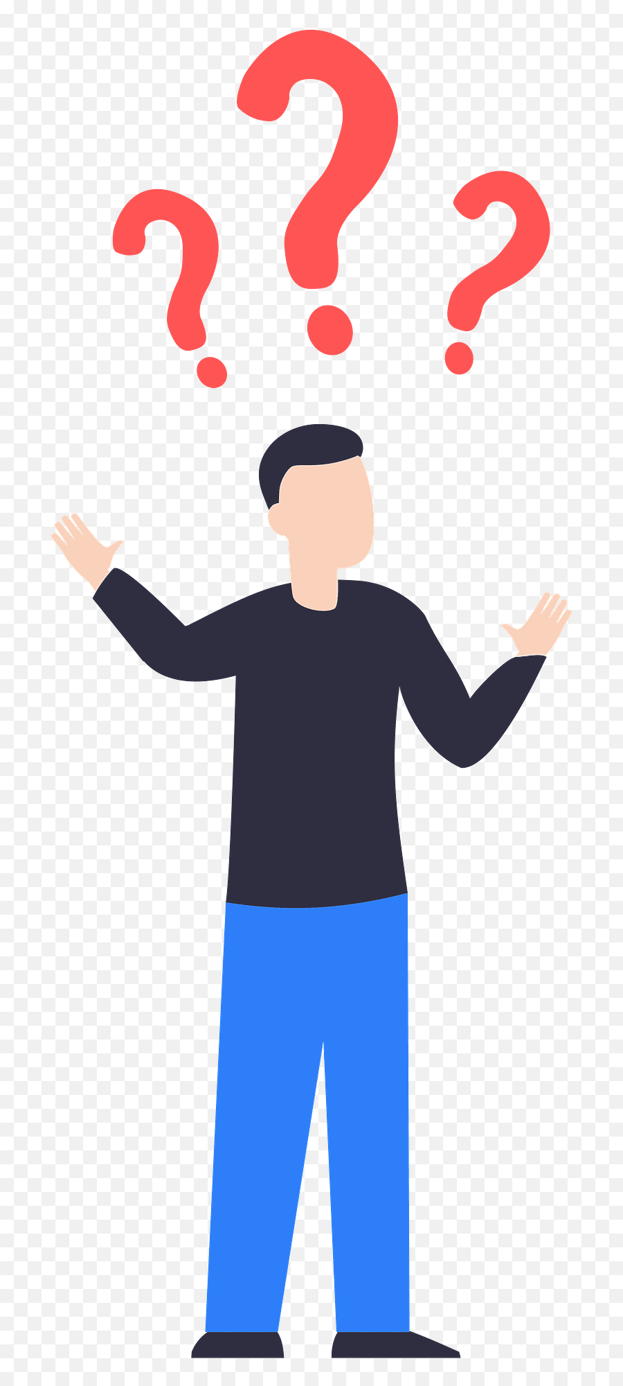 Confused Man Clipart Free Download Transparent Png Creazilla - Victory Arms Emoji,Questioning Emoji Png