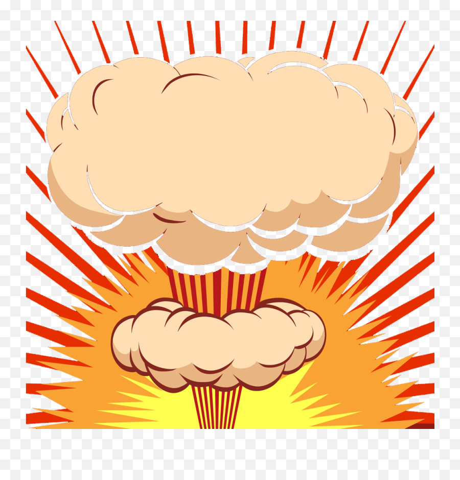 Explosion Clipart Mushroom Cloud - Mushroom Cloud Cartoon Transparent Emoji,Emoji Mushroom Cloud