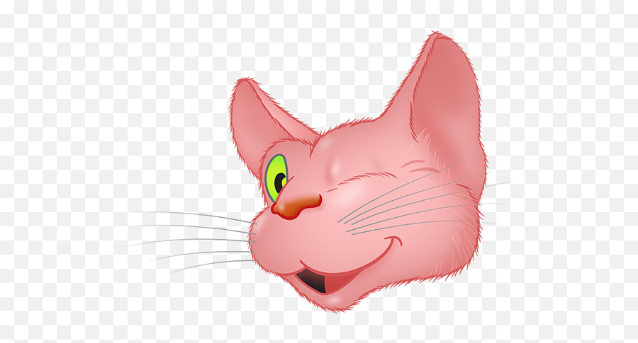 Pink Cat Emoji - Happy,Pink Cat Emoji