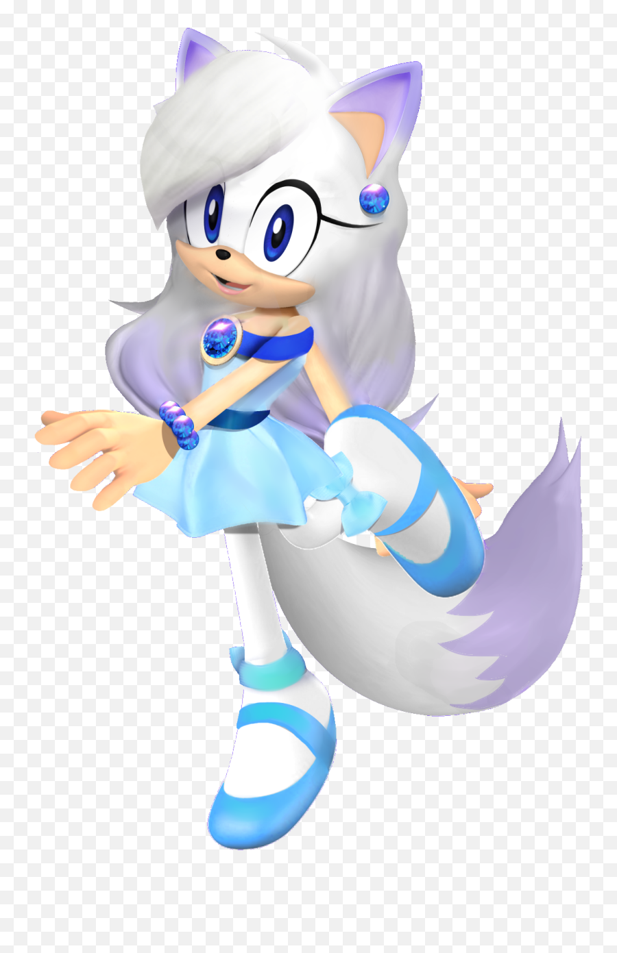 Sapphire The Wolf - Wolf Sonic Female Characters Emoji,Wolf Ear Emotions