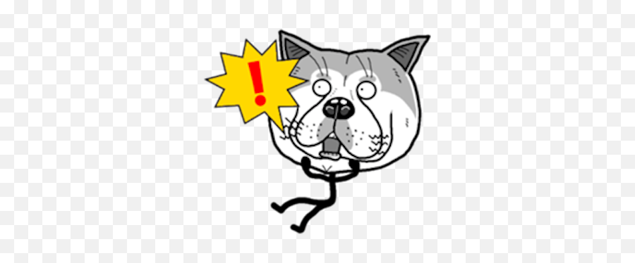 Funny Stick Dog Emoji Sticker By Nguyen Hoang - Dot,Funny Emoji Pictures To Make