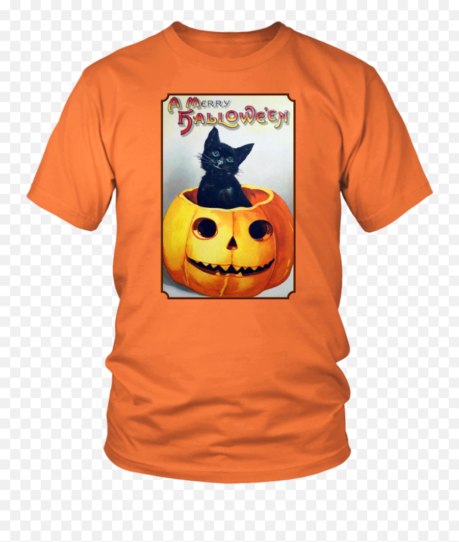 A Merry Halloween Cat In Pumpkin Unisex T - Shirt Life Gives You Lemons Boil Crawfish Emoji,Jack O'lantern Emoticon