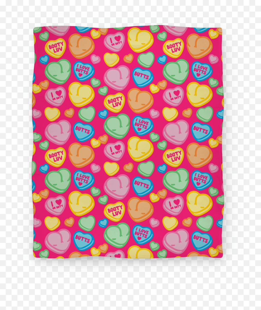 Candy Heart Butts Blankets Lookhuman - Happy Emoji,Hearts With Circle Emoticon