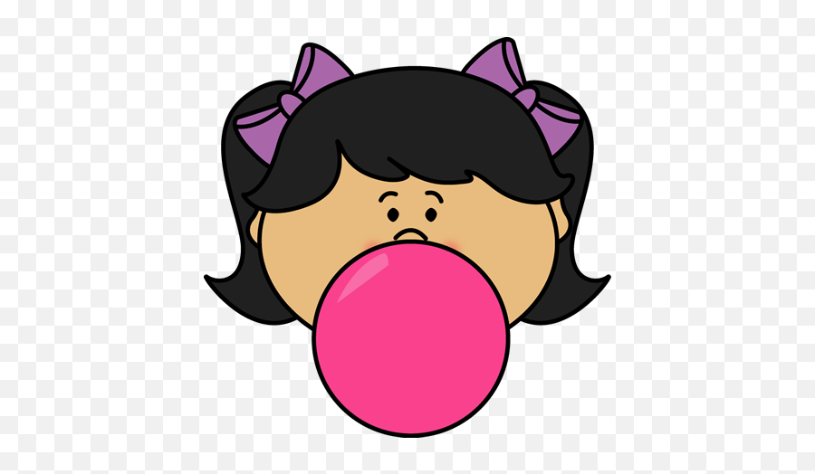 8 Bubble Gum Clipart - Preview Girl Blowing Bubb Girl Blowing Bubble Gum Clipart Emoji,Bubblegum Emoticon