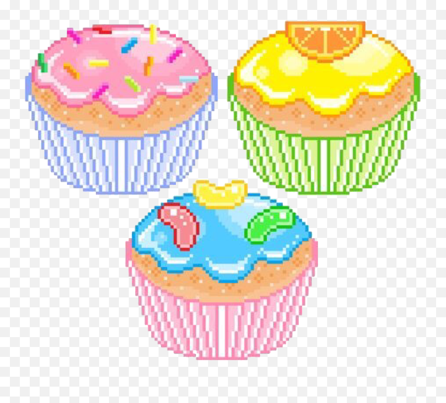 Kawaii Sticker Cupcakes Cupcake Sticker By - Baking Cup Emoji,Cupcakes With Emoji