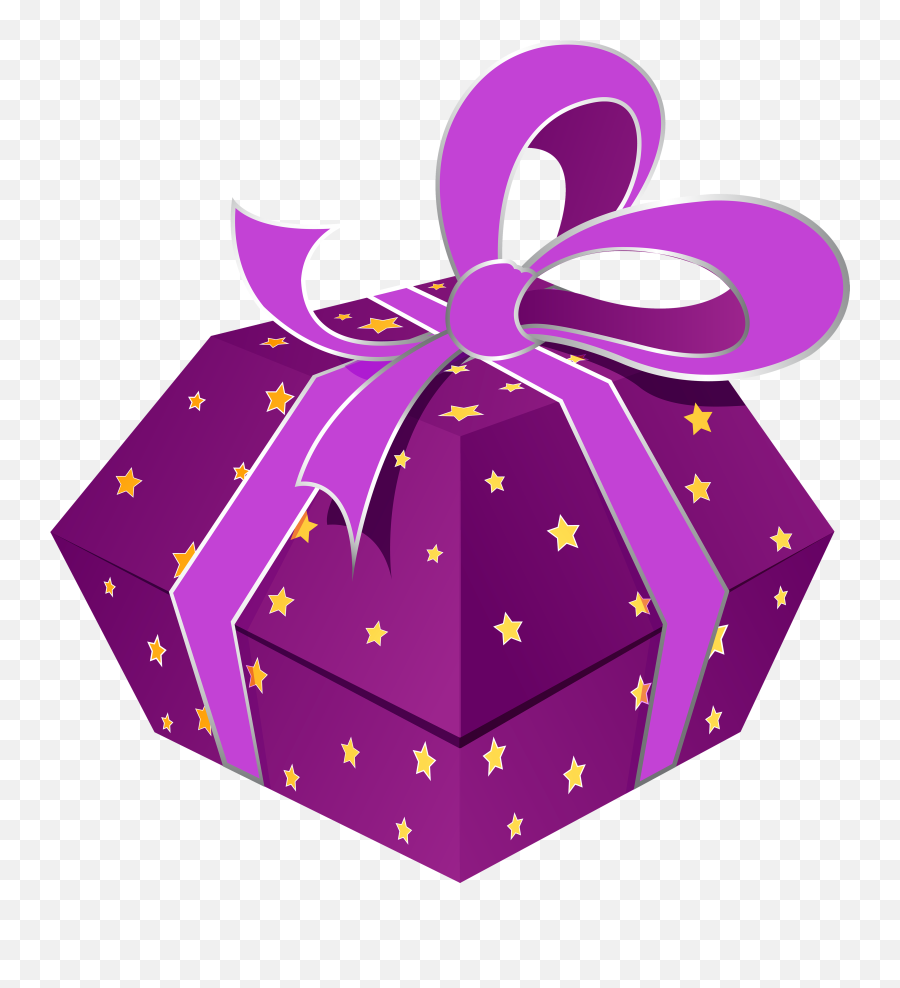 Purple Gift - Purple Gift Clipart Emoji,Emoji Birthday Presents