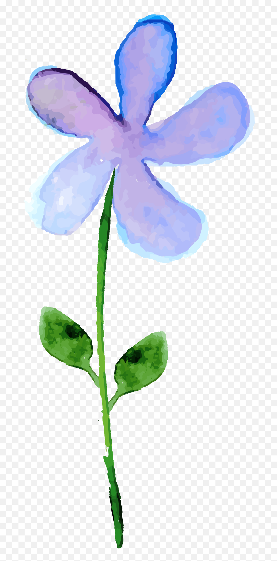 Free Water Colored Flower 1190410 Png With Transparent Emoji,Flower Emojis Cipy And Oaste