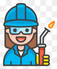 Woman Factory Worker Emoji Clipart - Cartoon A Factory Worker,Engineer Emoji