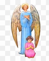 Free Photo Kid Angel Guardian Angel - Una Niña Con Su Ángel De La Guarda Emoji,Emotions Physical Guardian Angel