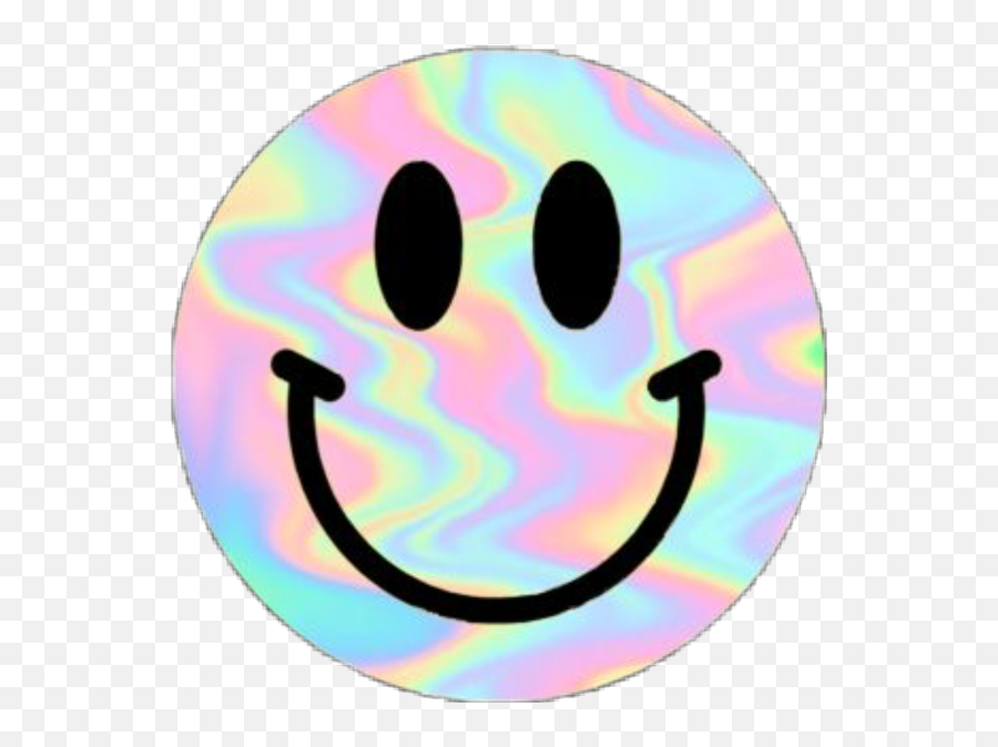 Emoji Holographic Tumblr Sticker By Tumblrarts - Smiley Face Png,Not 18 Emoji