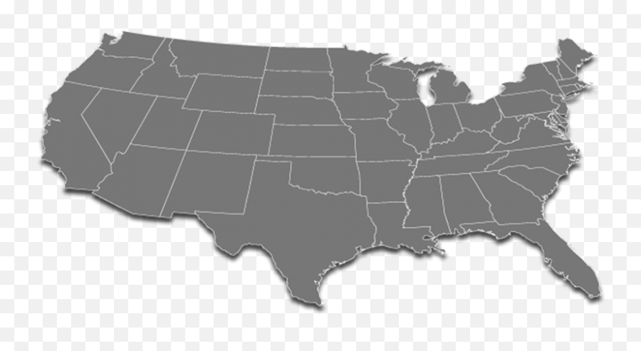 Grey Usa Map Png Transparent Images - Usa Outline Emoji,United States Emoji Map