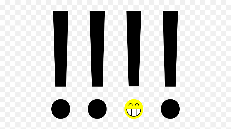 Smiley Point D Exclamation - Dot Emoji,Guys Who Use Lots Of Exclamation Marks And Emoticons