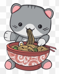 Kawaii Ramen Cat Noodle Bowl With Chop Sticks Coffee Mug For Emoji,Mochi America Emoticon