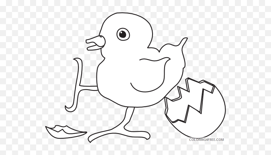 Baby Chick Coloring Pages Baby Chick - Desenhos Para Colorir Da Pascoa Emoji,Hatching Chick Emoji