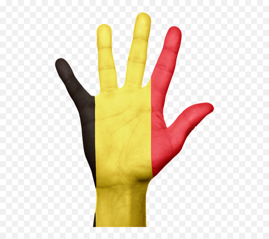 Sign Flag Clipart Hand - Gambar Bendera Belgia Unik Png Belgian Flag With Hands Emoji,Emoji British Flag Train French Flag