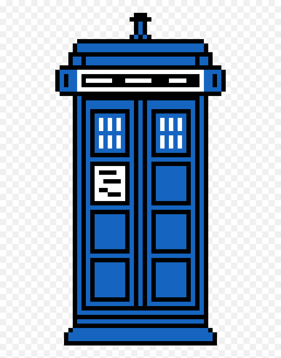 Pixel Art Grid Clipart Png Download - Dr Who Tardis Pixel Art Png Emoji,Tardis Emoticon Facebook