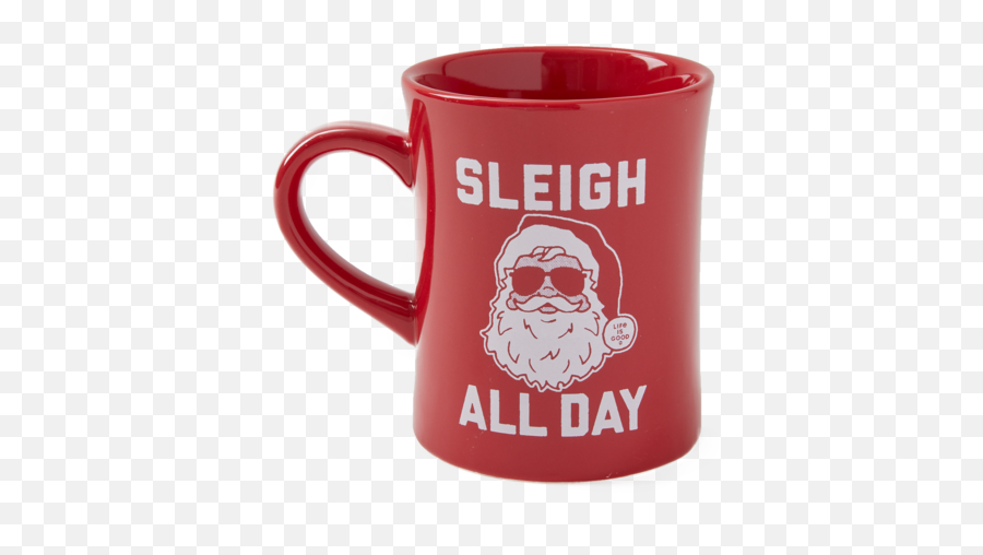Sale Sleigh All Day Diner Mug Life Is Good Official Site - Serveware Emoji,Santa Sleigh Emoji