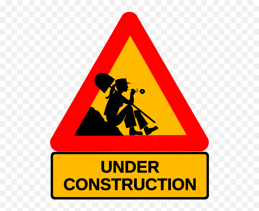 Under Construction Sign Png Transparent Design - Panneau De Signalisation Humoristique Emoji,Under Construction Emoji