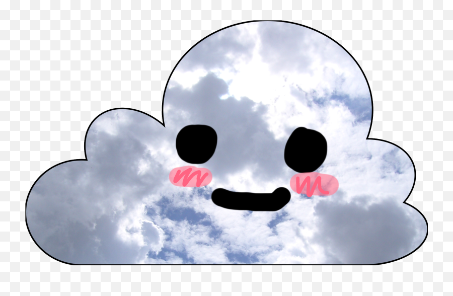 Cloud Kawaii Shy Sticker By Ani - Arab Planning Institute Emoji,Rainy Cloud Emoji