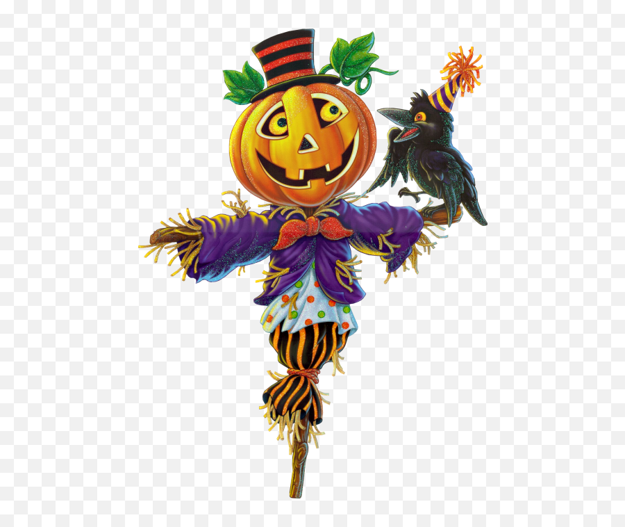 Pumpkin Scarecrow Png Clipart - Scarecrow Halloween Clipart Halloween Scarecrow Png Emoji,Ghost Emoji Pumpkin Stencils