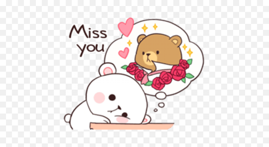 Pin - Miss You Milk And Mocha Bear Emoji,Bear Emotions