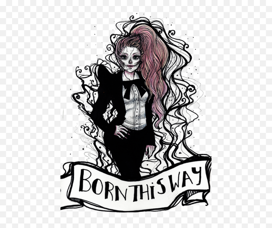 Download Hd Lady Gaga Clipart Born - Lady Gaga Born This Way Lady Gaga Born This Tattoo Emoji,Lady Gaga At Emotion Resolution