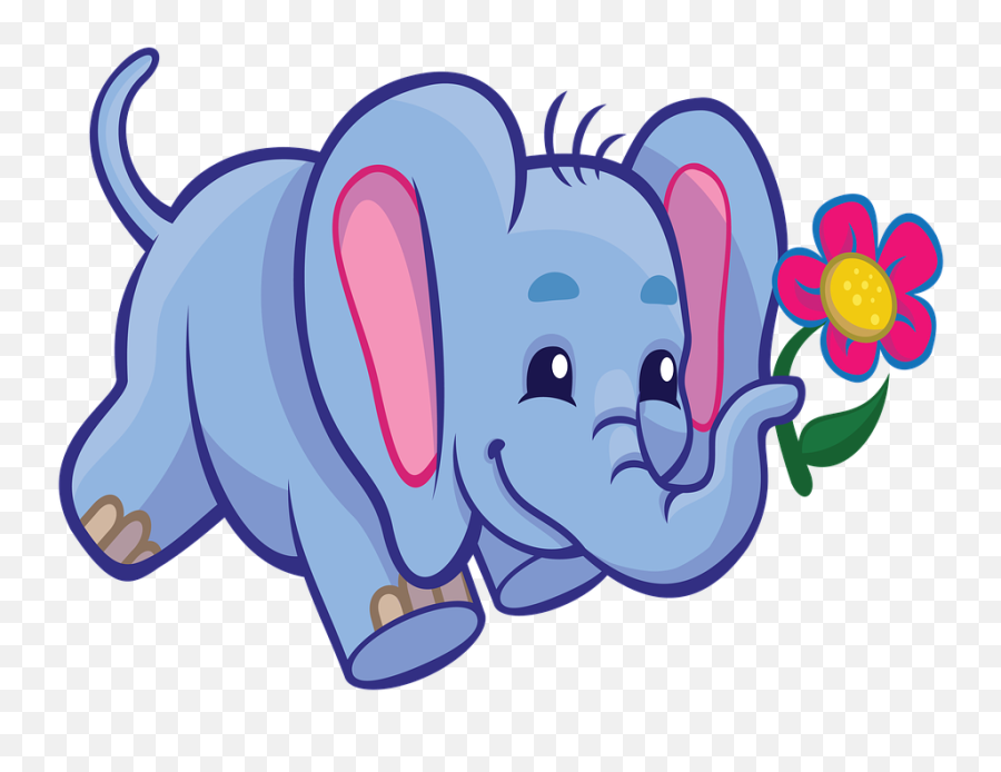 Pixabay - Clipart Elephant Emoji,Cartoon Emotions Animals