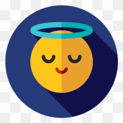Angel Emoticons Emoji Feelings Smileys Icon - Happy,Angel Emoji