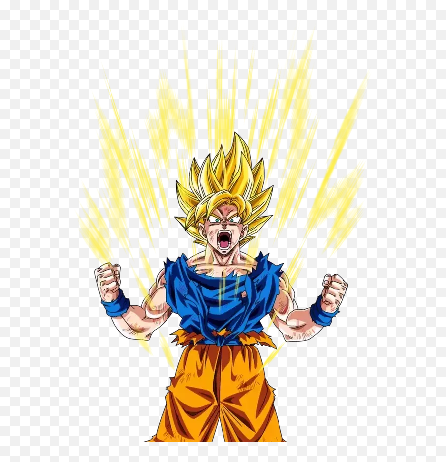 Person From Any Anime Series - Son Goku Super Saiyan Transformation Emoji,Chibi Vamire Emotion Attraction