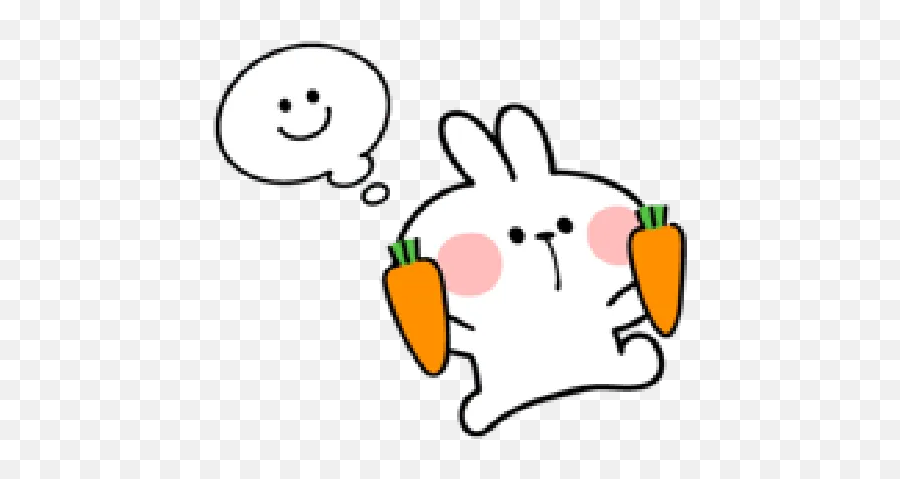 Spoilt Rabbit Simple Words Whatsapp Stickers - Stickers Cloud Smile Person Mapping Spoiled Rabbit Emoji,Line Bunny Emojis