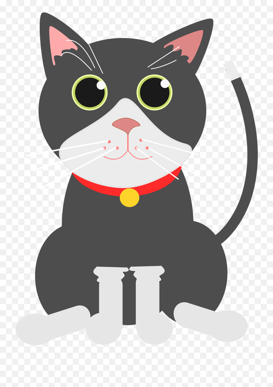 Grey Cat Clipart - Dot Emoji,Grey Cat Emoji