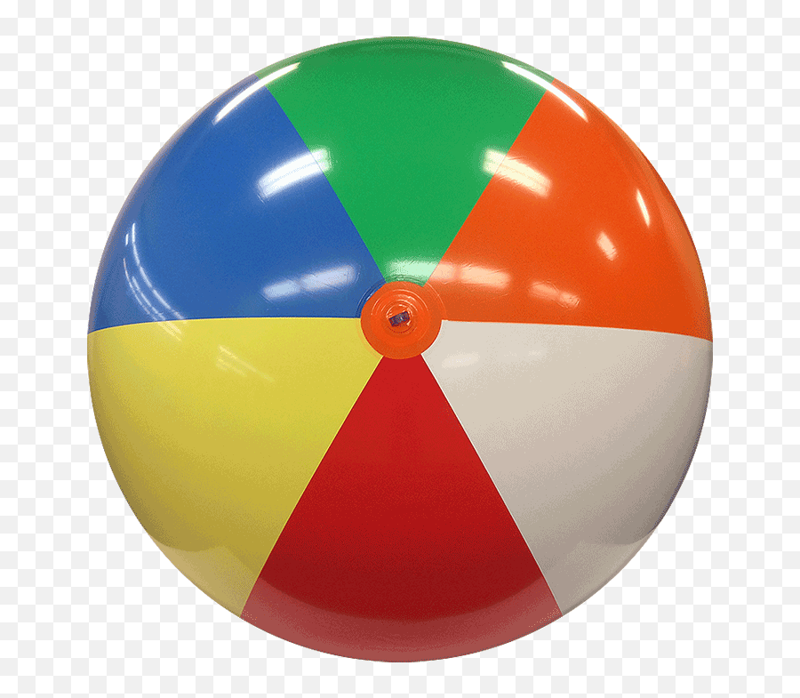 Real Beach Ball Transparent Png - Beach Ball Multicolor Emoji,Beach Ball Emoji Transparent
