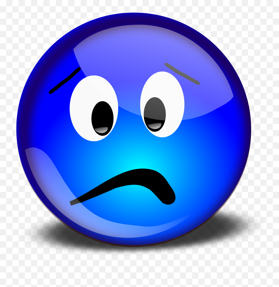 Smiley Funny Emoji Faces Smiley Horror - Confused Face Clip Art,Blue Circle Emoji
