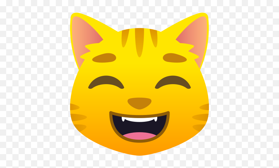 Emoji Smiling Cat With Happy Eyes Wprock - Chat Emoji,Rolling Eyes Emoji