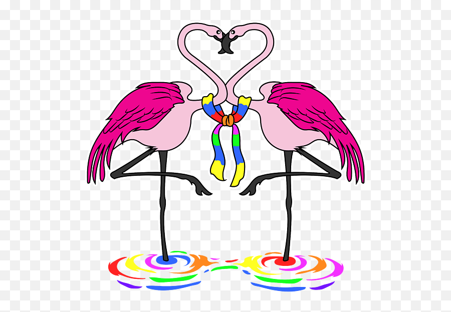 Gay Pride With A Flamingo For Men Women - Lesbian Lgbtq Girly Emoji,Emotion Art Abstract Pride