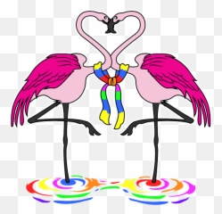 Gay Pride With A Flamingo For Men Women - Lesbian Lgbtq Girly Emoji,Emotion Art Abstract Pride