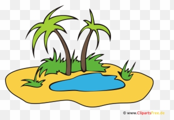 Île Aux Palmiers Clipart Image Dessin Animé Emoji,Emoticon Palmiers