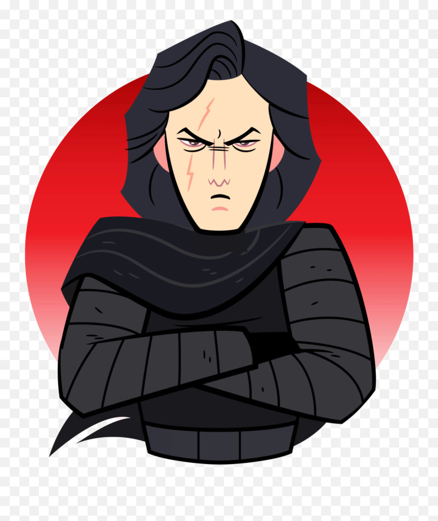 Star Wars The Last Jedi Animated Stickers Boston Creative - Cartoon Kylo Ren Last Jedi Drawing Emoji,Kylo Ren Emoji