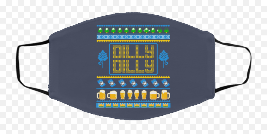Dilly Dilly Beer Ugly Christmas Face Mask - Qfinder Emoji,3 7s Beer Beer Emoji